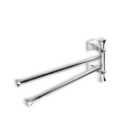 StilHaus PR16-08 Chrome 17 Inch Classic-Style Swivel Double Towel Bar